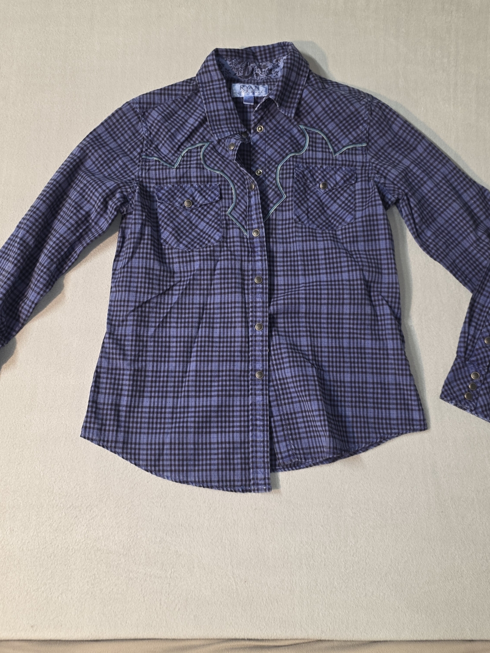 Ryan Michael Women's Plaid Cotton Shirt Size Medium Like New